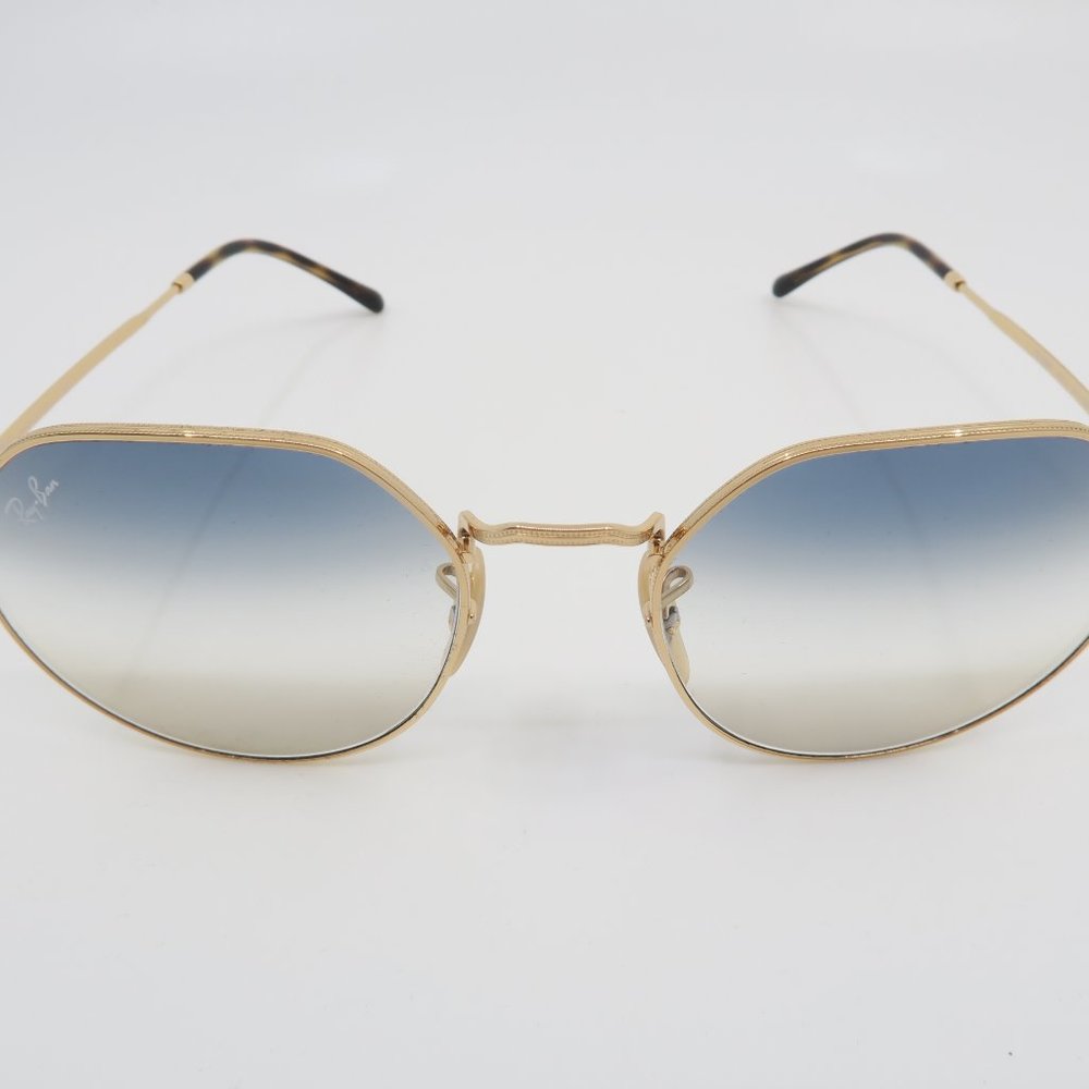 Ray-Ban RB 3565 001/51JACK Gold/Blue-Brown Grdt. - Picture 3 of 9